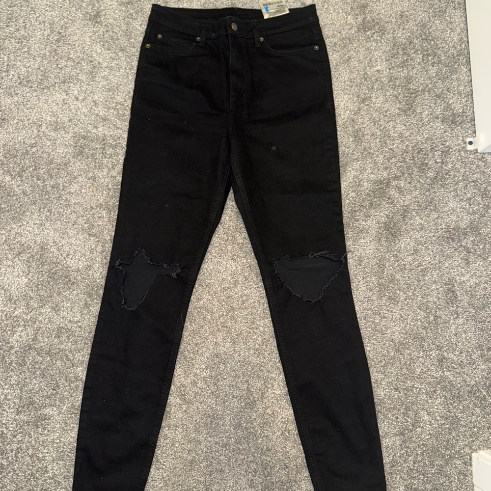 Ksubi Jet Black Ripped Skinny Jeans